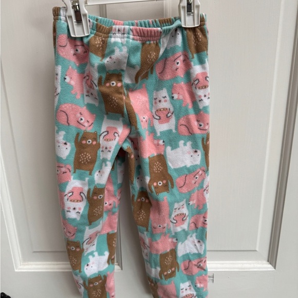 NWOT Simple Joys by Carter's Multicolor Bear Hot Coco Fleece Pajama Bottoms - Picture 3 of 4